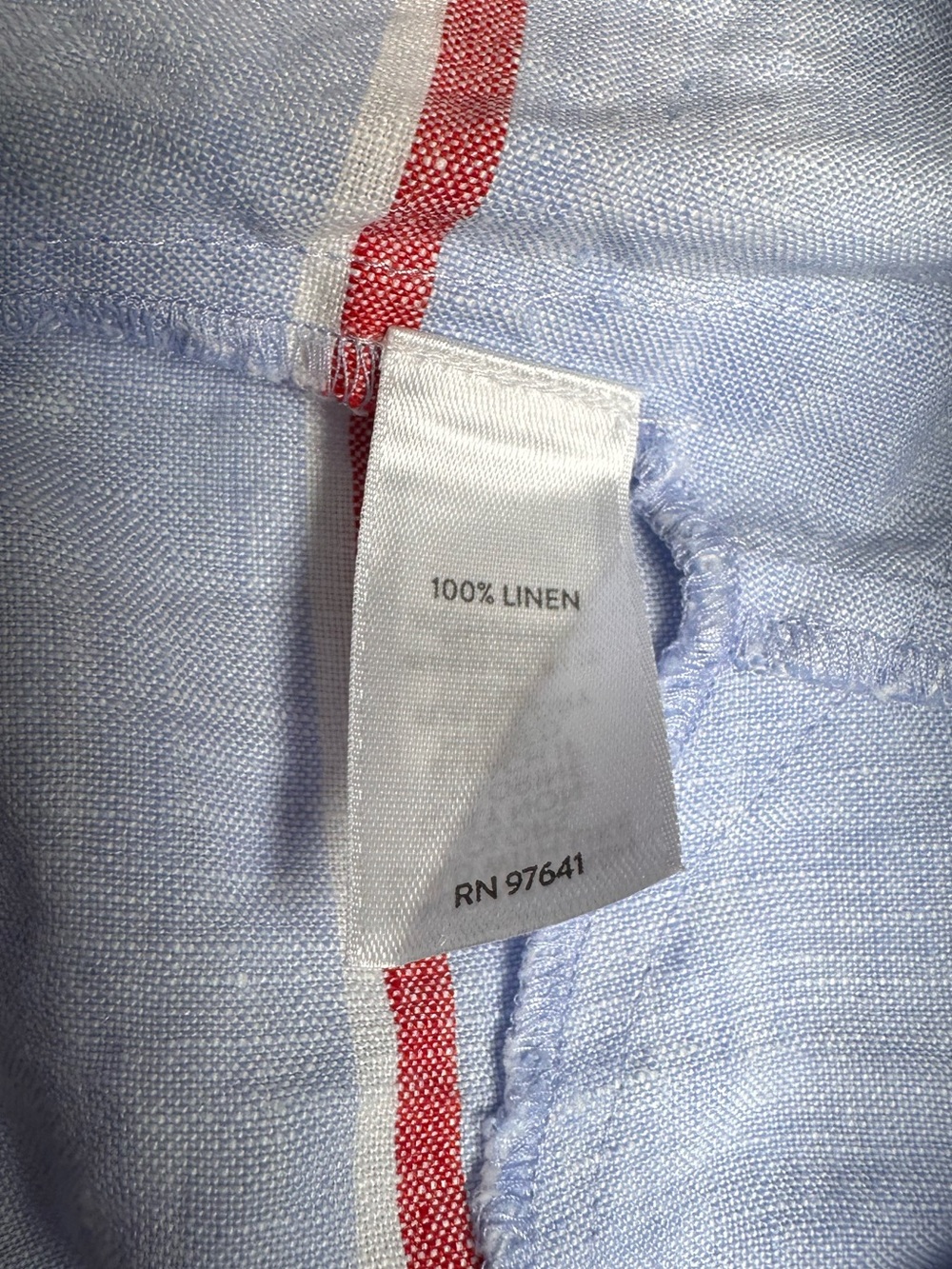 J Jill Love Linen Dress Petite Small Blue Sleeveless Stripe Hem 100% Linen - Picture 6 of 9